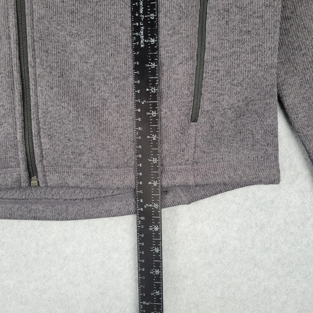 L.L. Bean Sweater Fleece Full-Zip Jacket Mens Medium Gray Marled‎ 504938 Pocket